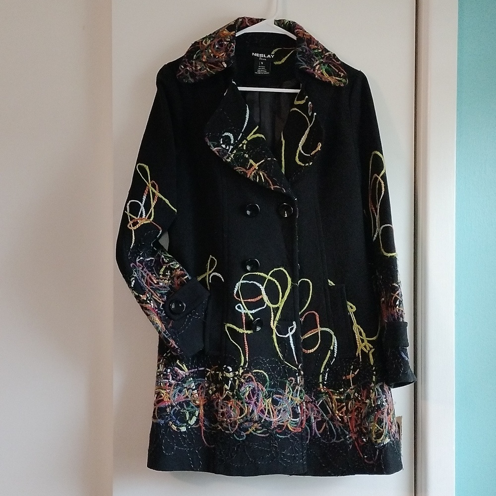 Neslay Paris black wool jacket size S